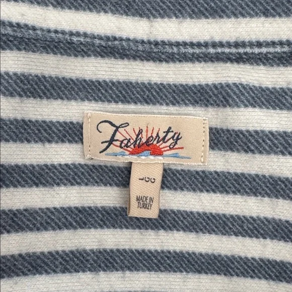 Faherty Legend Sweater Shirt in Navy Blazer Stripe - Picture 13 of 13